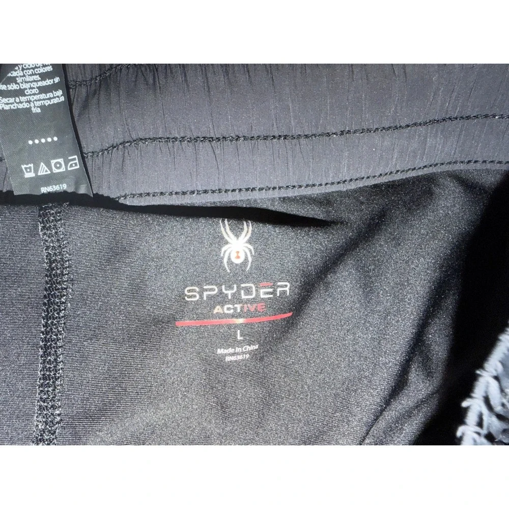 Spyder Active Womens Black 2-in-1 Running Shorts Built-in Liner Large RN63619
